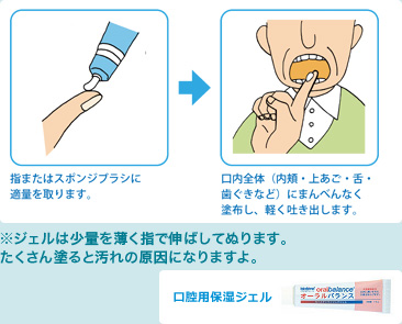 ジェルは少量を薄く指で伸ばしてぬります。たくさん塗ると汚れの原因になりますよ。
